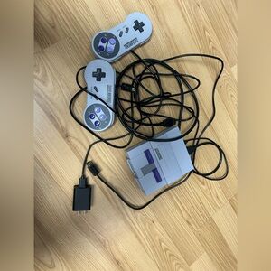 Nintendo Console with Controllers - Gray and Purple
